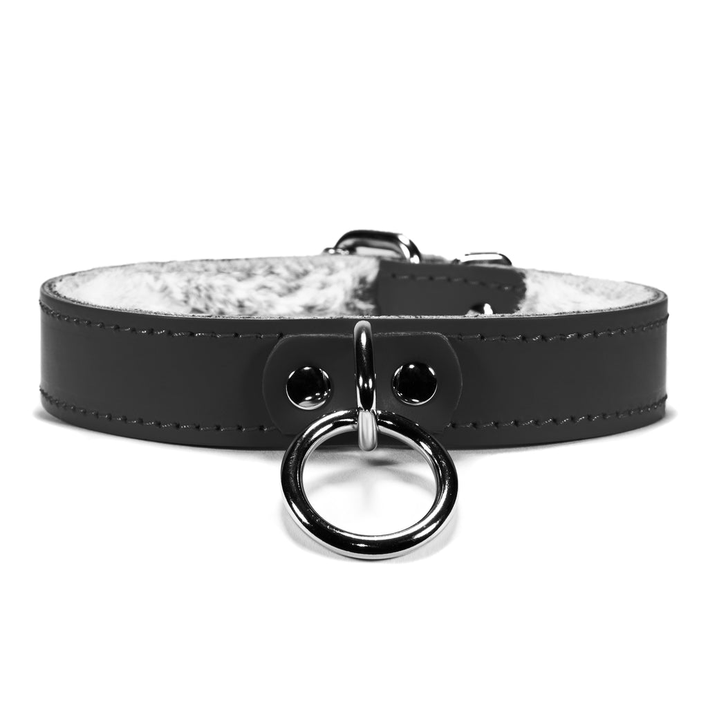 O-ring Choker for Men Silver Ring Collar Bondage BDSM 