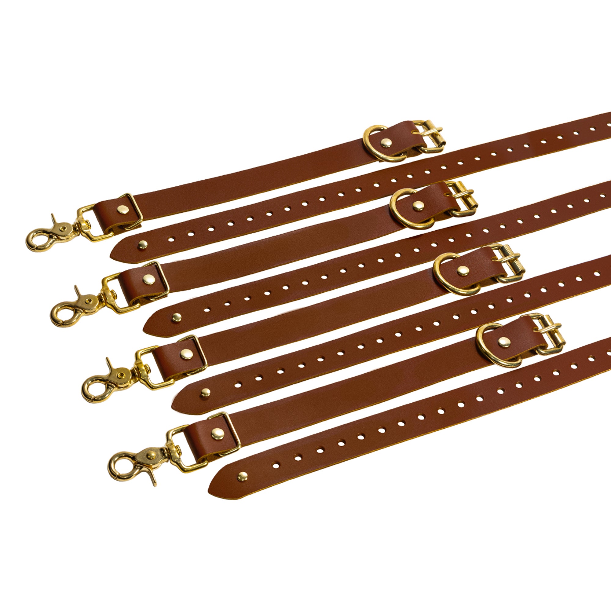 4 Piece Leather Bed Restraints Set for BDSM