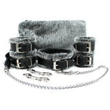 9-Piece Genuine Leather BDSM Restraint Set - Wrist & Ankle Cuffs, Chain Lead, Collar | IVO Collection