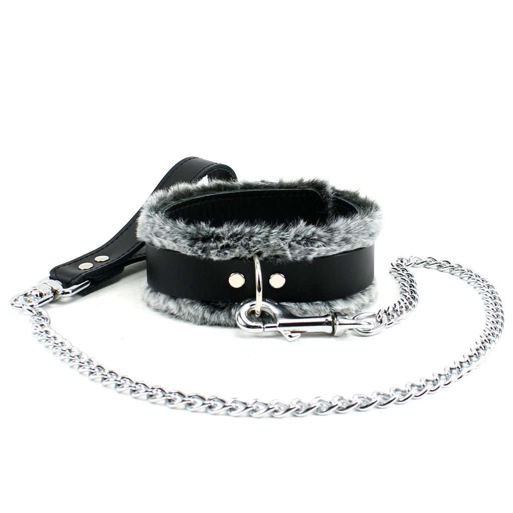 IVO Collar Chain Leash Full Grain Leather Reliable Attachment