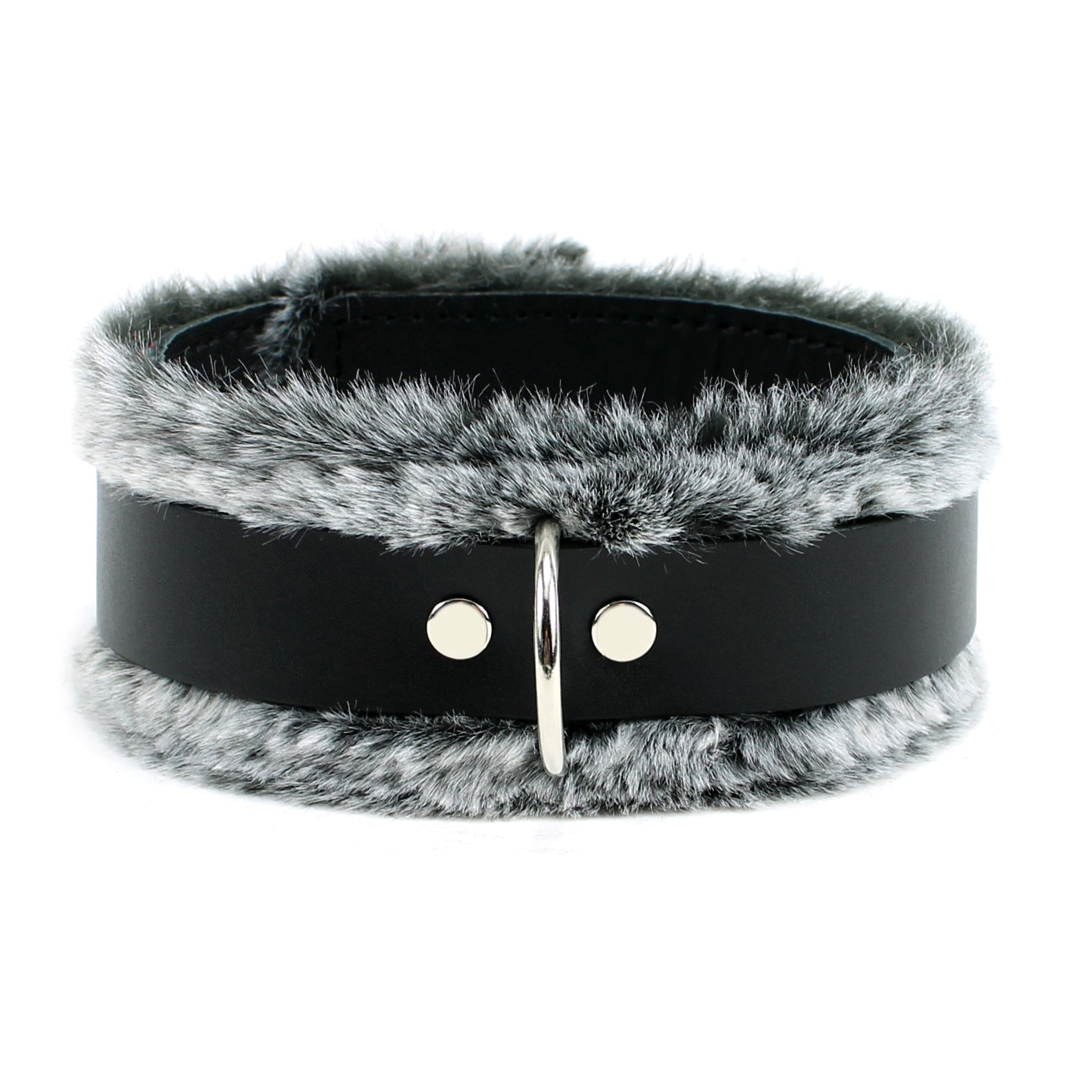 IVO Leather Collar Handcrafted - Luxury BDSM Gear with Faux Fur Lining | IVO Collection