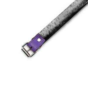 Kaytlyn Leather Collar with Chinchilla Fur – Luxury BDSM Gear | Kaytlyn Collection