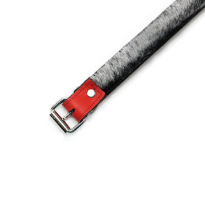 Kaytlyn Leather Collar with Chinchilla Fur – Luxury BDSM Gear | Kaytlyn Collection