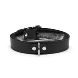 Kaytlyn Leather Collar with Chinchilla Fur – Luxury BDSM Gear | Kaytlyn Collection