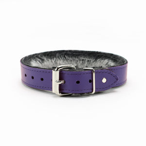 Kaytlyn Leather Collar with Chinchilla Fur – Luxury BDSM Gear | Kaytlyn Collection