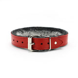 Kaytlyn Leather Collar with Chinchilla Fur – Luxury BDSM Gear | Kaytlyn Collection