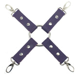 4-Way Hogtie Restraint - Premium Thick Latigo Leather BDSM Bondage Gear | Atlas Collection