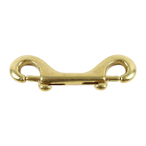 Heavy Duty Leather BDSM Connector - Double Ended Snap Hook Clip 3-3/8" | Atlas Collection