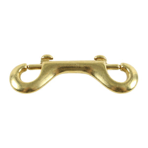 Heavy Duty Leather BDSM Connector - Double Ended Snap Hook Clip 3-3/8" | Atlas Collection