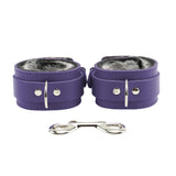 Premium Faux Fur Lined Leather BDSM Handcuffs | Atlas Collection
