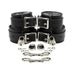 Atlas Fur Wrist and Ankle Cuffs Combo With Hogtie Sturdy Leather Restraints