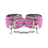 Premium Faux Fur Lined Leather BDSM Handcuffs | Atlas Collection
