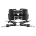 Atlas Fur Wrist and Ankle Cuffs Combo With Hogtie Sturdy Leather Restraints