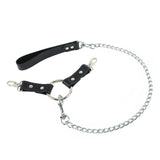 Lockable Chain Leash & Hogtie Wrist Cuffs - BDSM Restraint Set for Secure Bondage | Madison Collection