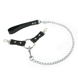 Lockable Chain Leash & Hogtie Wrist Cuffs - BDSM Restraint Set for Secure Bondage | Madison Collection