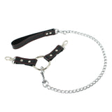 Lockable Chain Leash & Hogtie Wrist Cuffs - BDSM Restraint Set for Secure Bondage | Madison Collection