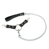 Lockable Chain Leash & Hogtie Wrist Cuffs - BDSM Restraint Set for Secure Bondage | Madison Collection