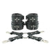 Madison Lockable Regular Wrist Ankle Cuffs Combo 4-Way Hogtie Soft Genuine Leather