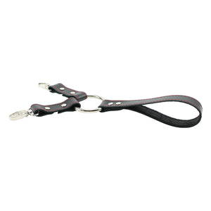 Lockable Soft Leather BDSM Hogtie Wrist Cuffs with Straps | Madison Collection