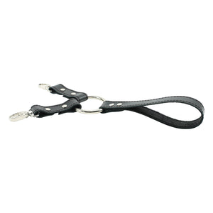 Lockable Soft Leather BDSM Hogtie Wrist Cuffs with Straps | Madison Collection