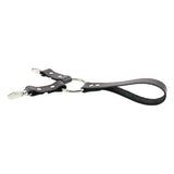 Lockable Soft Leather BDSM Hogtie Wrist Cuffs with Straps | Madison Collection