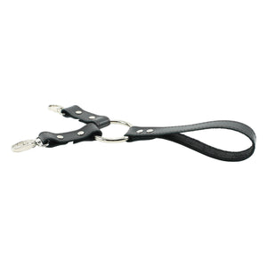 Lockable Soft Leather BDSM Hogtie Wrist Cuffs with Straps | Madison Collection
