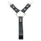 Lockable Soft Leather BDSM Hogtie Wrist Cuffs with Straps | Madison Collection