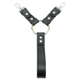 Lockable Soft Leather BDSM Hogtie Wrist Cuffs with Straps | Madison Collection