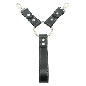 Lockable Soft Leather BDSM Hogtie Wrist Cuffs with Straps | Madison Collection