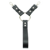 Lockable Soft Leather BDSM Hogtie Wrist Cuffs with Straps | Madison Collection