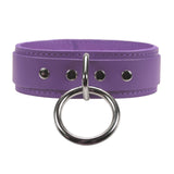 BDSM Collar with O-ring and Plush Chinchilla Fur Lining | 1.5in Wide | Atlas Collection