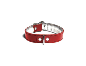 Kaytlyn Leather Collar with Chinchilla Fur – Luxury BDSM Gear | Kaytlyn Collection