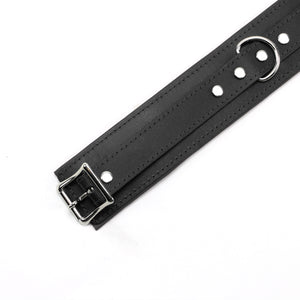 Premium Full Grain Leather BDSM Collar and Leash - Soft Padded Restraint Set | Madison Collection