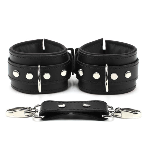 Madison Wrist and Ankle Lockable Cuffs Lambskin Leather Ultra Soft Restraints