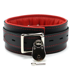 Premium Full Grain Leather BDSM Collar and Leash - Soft Padded Restraint Set | Madison Collection