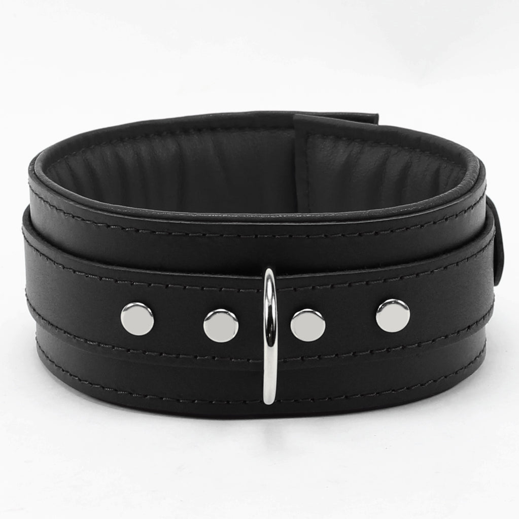 BDSM Lambskin Leather Collar - Ultra Soft, Premium Bondage Gear | Madison Collection