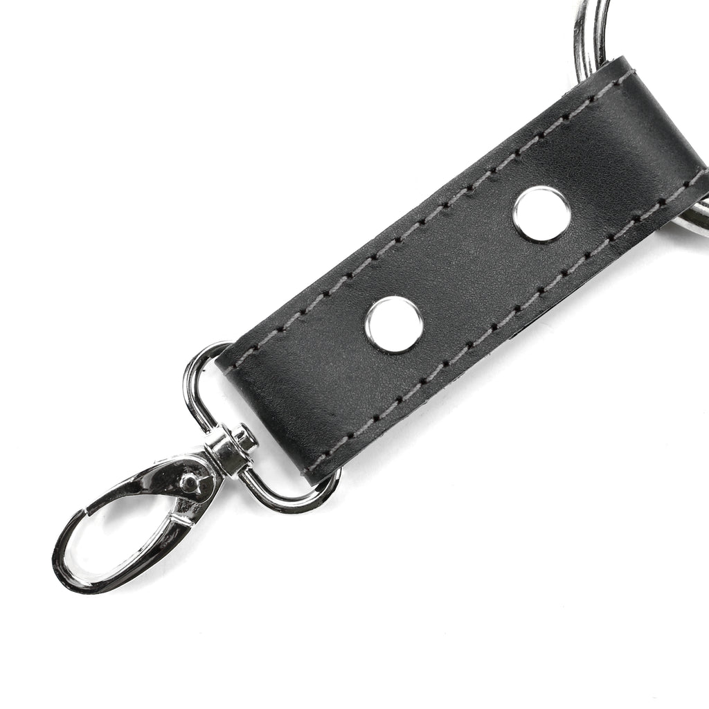 4-Way Latigo Leather BDSM Hogtie Restraint Set - Bondage Cuffs and Toys for Masterful Play | Madison Collection