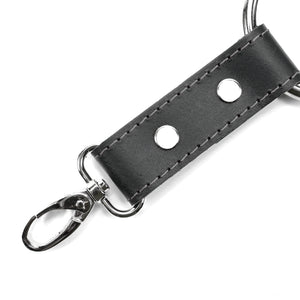 4-Way Latigo Leather BDSM Hogtie Restraint Set - Bondage Cuffs and Toys for Masterful Play | Madison Collection