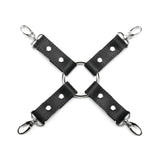 4-Way Latigo Leather BDSM Hogtie Restraint Set - Bondage Cuffs and Toys for Masterful Play | Madison Collection