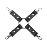 4-Way Latigo Leather BDSM Hogtie Restraint Set - Bondage Cuffs and Toys for Masterful Play | Madison Collection