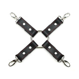 4-Way Latigo Leather BDSM Hogtie Restraint Set - Bondage Cuffs and Toys for Masterful Play | Madison Collection