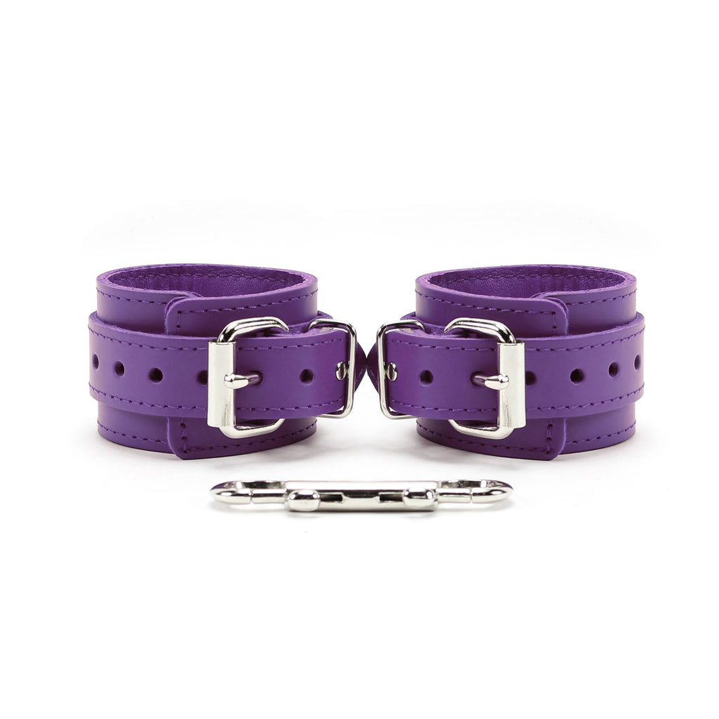 Handcrafted Latigo Leather Hogtie with Handcuffs and Chain Lead for BDSM Restraint | Atlas Collection