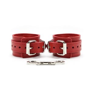 Handcrafted Latigo Leather Hogtie with Handcuffs and Chain Lead for BDSM Restraint | Atlas Collection