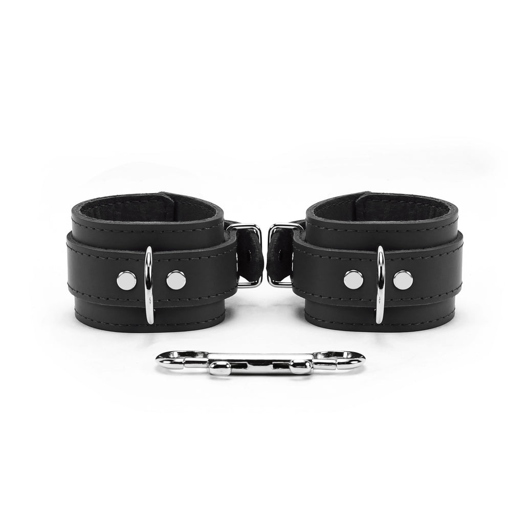 Handcrafted Latigo Leather Hogtie with Handcuffs and Chain Lead for BDSM Restraint | Atlas Collection