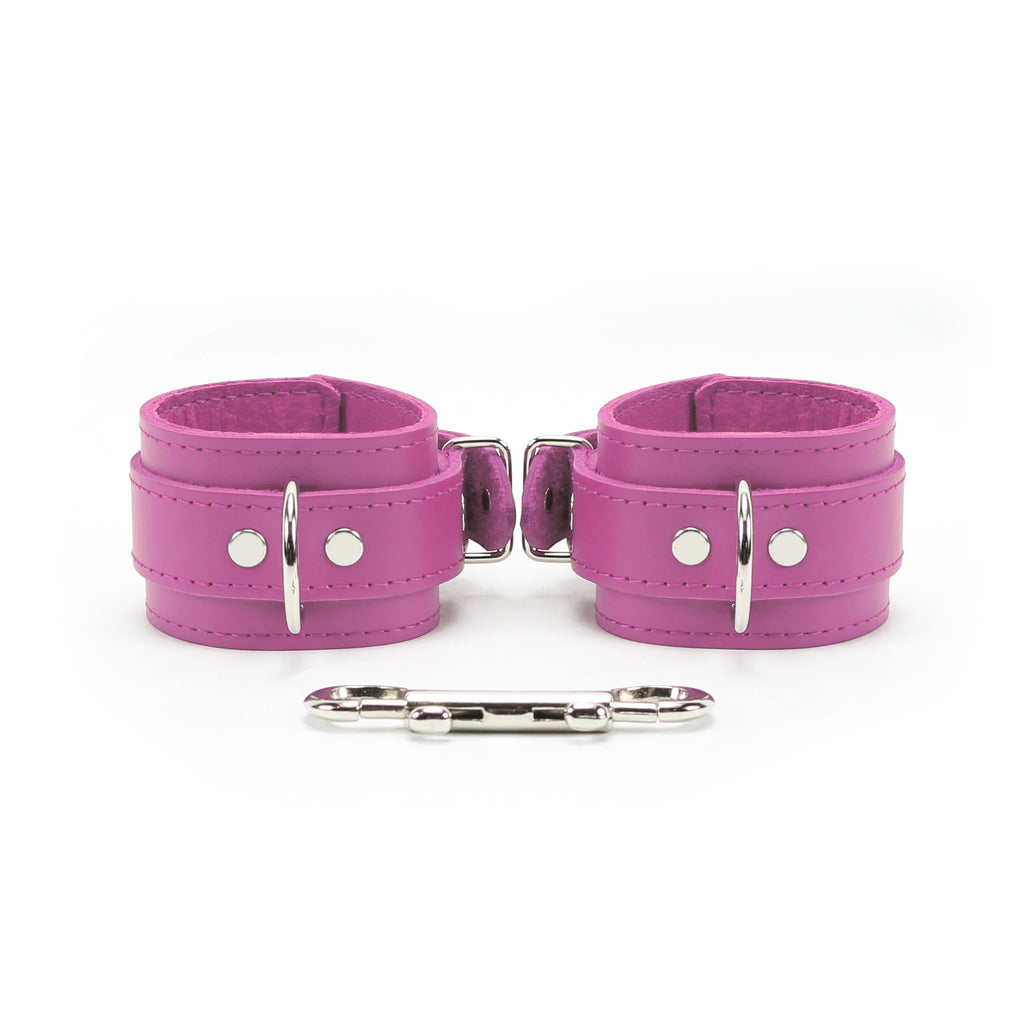 Handcrafted Latigo Leather Hogtie with Handcuffs and Chain Lead for BDSM Restraint | Atlas Collection