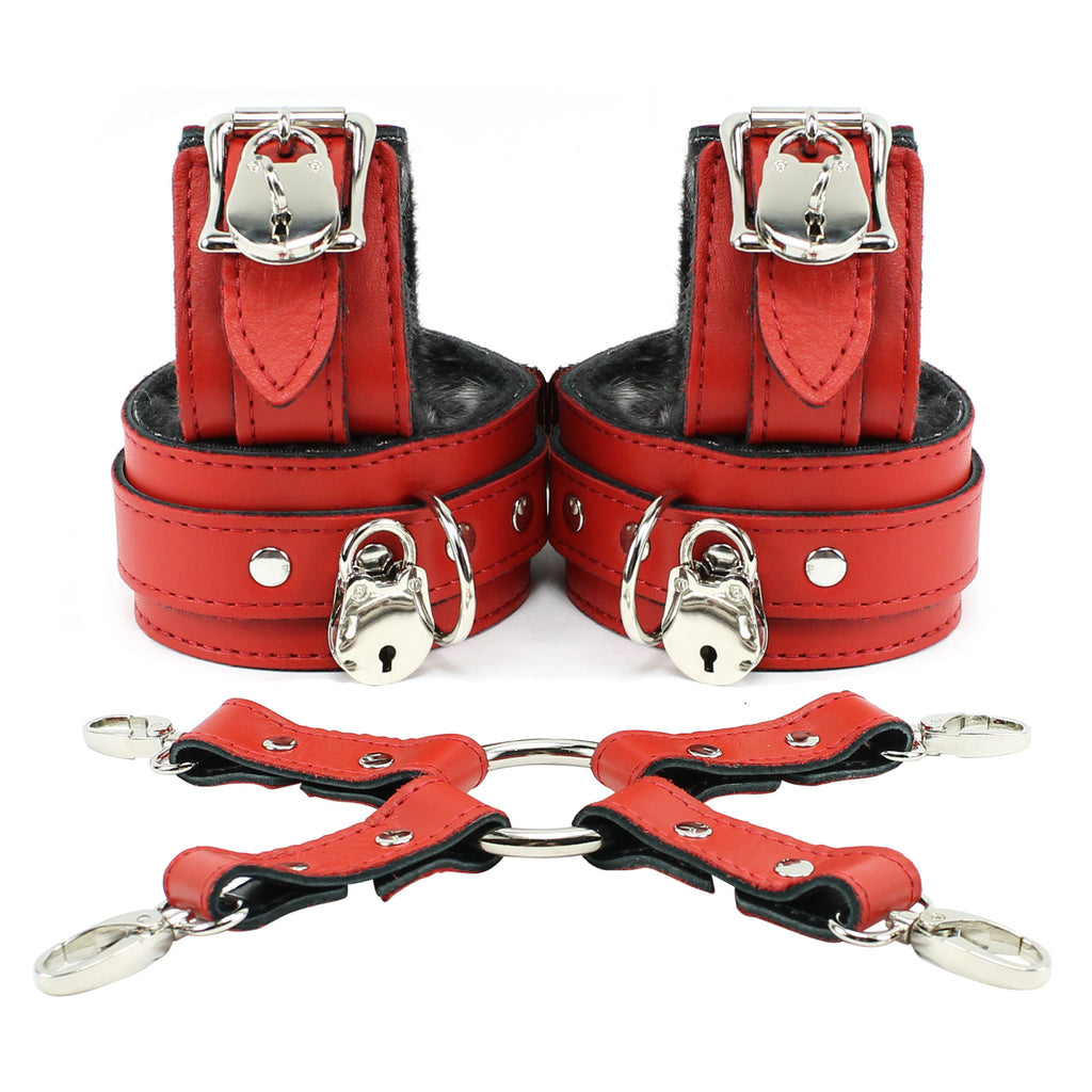 Bonn Lockable Regular Wrist Ankle Cuffs Restraining 4-Way Hogtie – VP  Leather