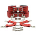 Atlas Fur Wrist and Ankle Cuffs Combo With Hogtie Sturdy Leather Restraints