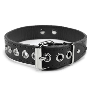 Premium Leather BDSM Submissive Collar - Handmade Kinky Bondage Neckwear | Maxim Collection