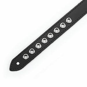 Premium Leather BDSM Submissive Collar - Handmade Kinky Bondage Neckwear | Maxim Collection