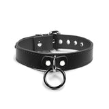 Premium Leather BDSM Submissive Collar - Handmade Kinky Bondage Neckwear | Maxim Collection